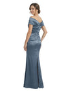 Elegant Off Shoulder Ruched Mermaid Mother Of The Bride Dresses
