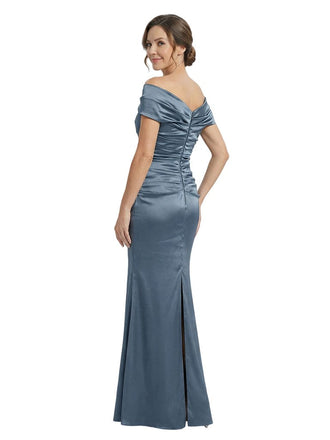 Elegant Off Shoulder Ruched Mermaid Mother Of The Bride Dresses