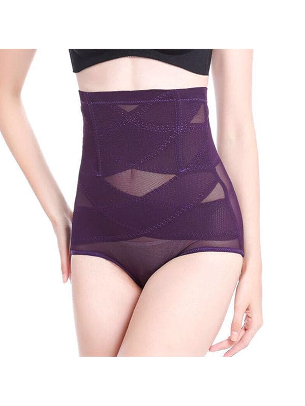 High waist seamless cross postpartum body shaping pants women's high waist abdomen pants