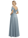Chicsew Mother of The Bride Dresses Asymmetrical Satin Maxi Gown Unique Ruched Formal Wedding Event Dress
