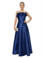 Chicsew Elegant Strapless Satin A-Line Mother Of The Bride Gowns With 3D Floral Appliques