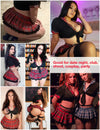 Sexy Halloween Costumes Cosplay Lingerie with Mini Skirt - Plus Size Lingerie Set for Women