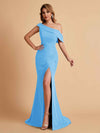 Elegant Chiffon Off The Shoulder Asymmetric Mermaid Mother of the Brides Dresses UK