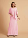 Elegant A-line Chiffon V-neck Mother of the Brides Dresses and Jacket