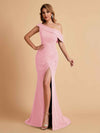 Elegant Chiffon Off The Shoulder Asymmetric Mermaid Mother of the Brides Dresses UK