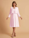 Elegant A-line Chiffon Jewel Lace Short Mother of the Brides Dresses Uk and Jacket