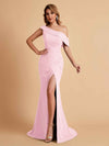Elegant Chiffon Off The Shoulder Asymmetric Mermaid Mother of the Brides Dresses UK
