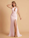 Sexy Mermaid One Shoulder Key Hole Long Bridesmaid Dresses Uk Slit