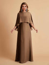 Elegant Chiffon Bat Sleeves A-line Mother of the Brides Dresses UK Online