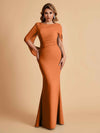 Elegant Mermaid Chiffon Half Sleeves Scoop Mother of the Brides Dresses Online