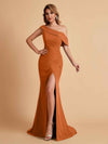 Elegant Chiffon Off The Shoulder Asymmetric Mermaid Mother of the Brides Dresses UK