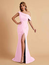 Elegant Chiffon Off The Shoulder Asymmetric Mermaid Mother of the Brides Dresses UK