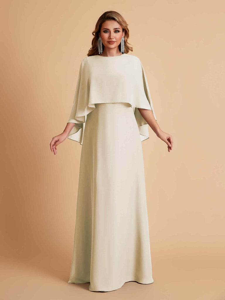 Elegant Chiffon Bat Sleeves A-line Mother of the Brides Dresses UK Online