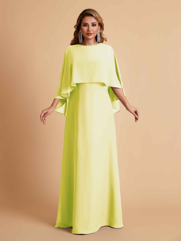 Elegant Chiffon Bat Sleeves A-line Mother of the Brides Dresses UK Online