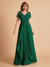 Chiffon Short Sleeves V-neck Lace Mother of the Brides Dresses UK