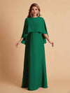 Elegant Chiffon Bat Sleeves A-line Mother of the Brides Dresses UK Online