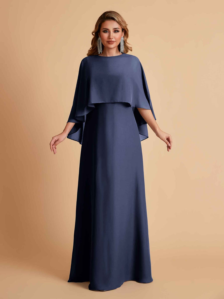 Elegant Chiffon Bat Sleeves A-line Mother of the Brides Dresses UK Online
