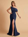 Elegant Chiffon Off The Shoulder Asymmetric Mermaid Mother of the Brides Dresses UK