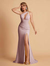 Sexy Mermaid One Shoulder Key Hole Long Bridesmaid Dresses Uk Slit