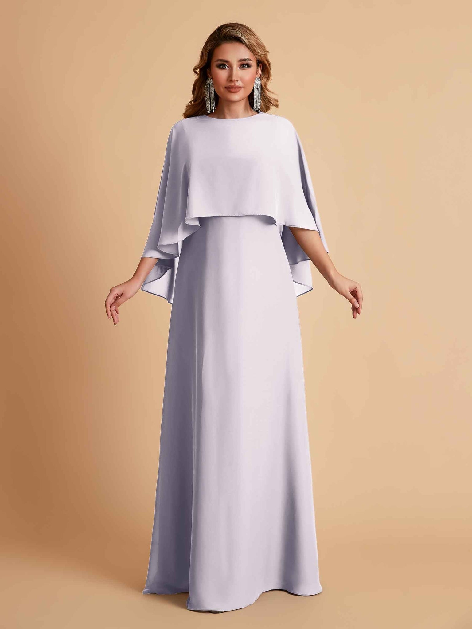 Elegant Chiffon Bat Sleeves A-line Mother of the Brides Dresses UK Online