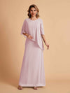Elegant A-line Chiffon V-neck Mother of the Brides Dresses and Jacket