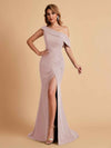 Elegant Chiffon Off The Shoulder Asymmetric Mermaid Mother of the Brides Dresses UK