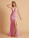 Sexy Mermaid One Shoulder Key Hole Long Bridesmaid Dresses Uk Slit