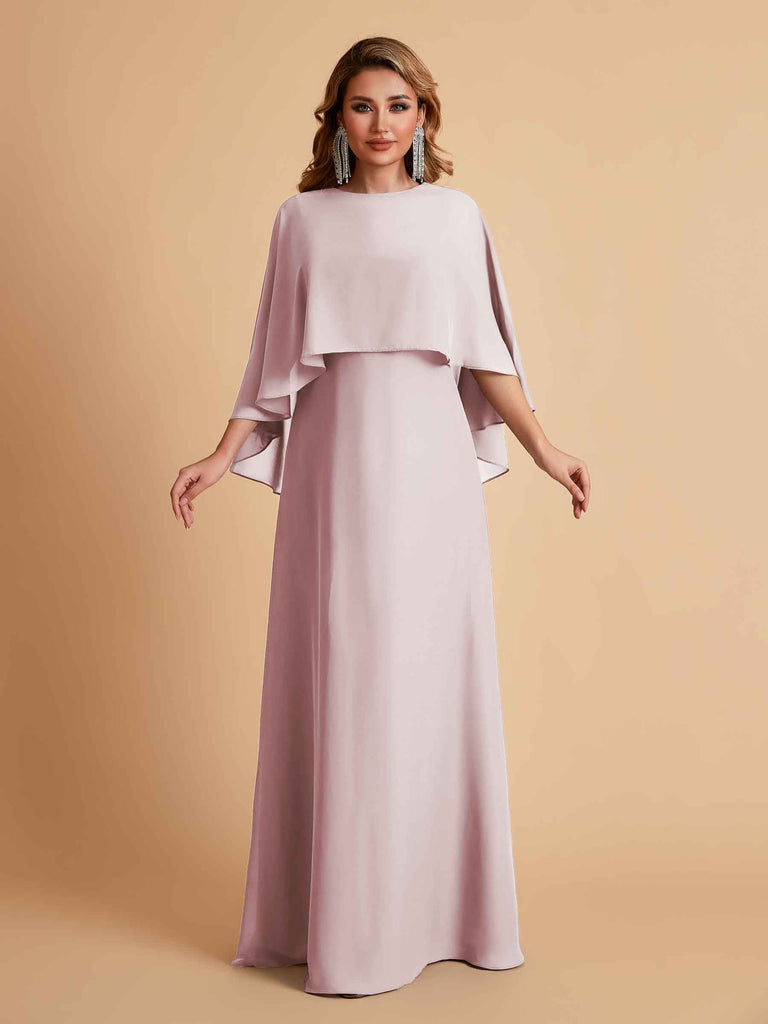 Elegant Chiffon Bat Sleeves A-line Mother of the Brides Dresses UK Online