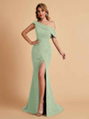 Elegant Chiffon Off The Shoulder Asymmetric Mermaid Mother of the Brides Dresses UK