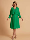 Elegant A-line Chiffon Jewel Lace Short Mother of the Brides Dresses Uk and Jacket