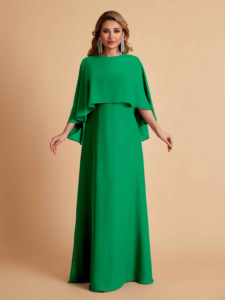 Elegant Chiffon Bat Sleeves A-line Mother of the Brides Dresses UK Online
