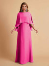 Elegant Chiffon Bat Sleeves A-line Mother of the Brides Dresses UK Online