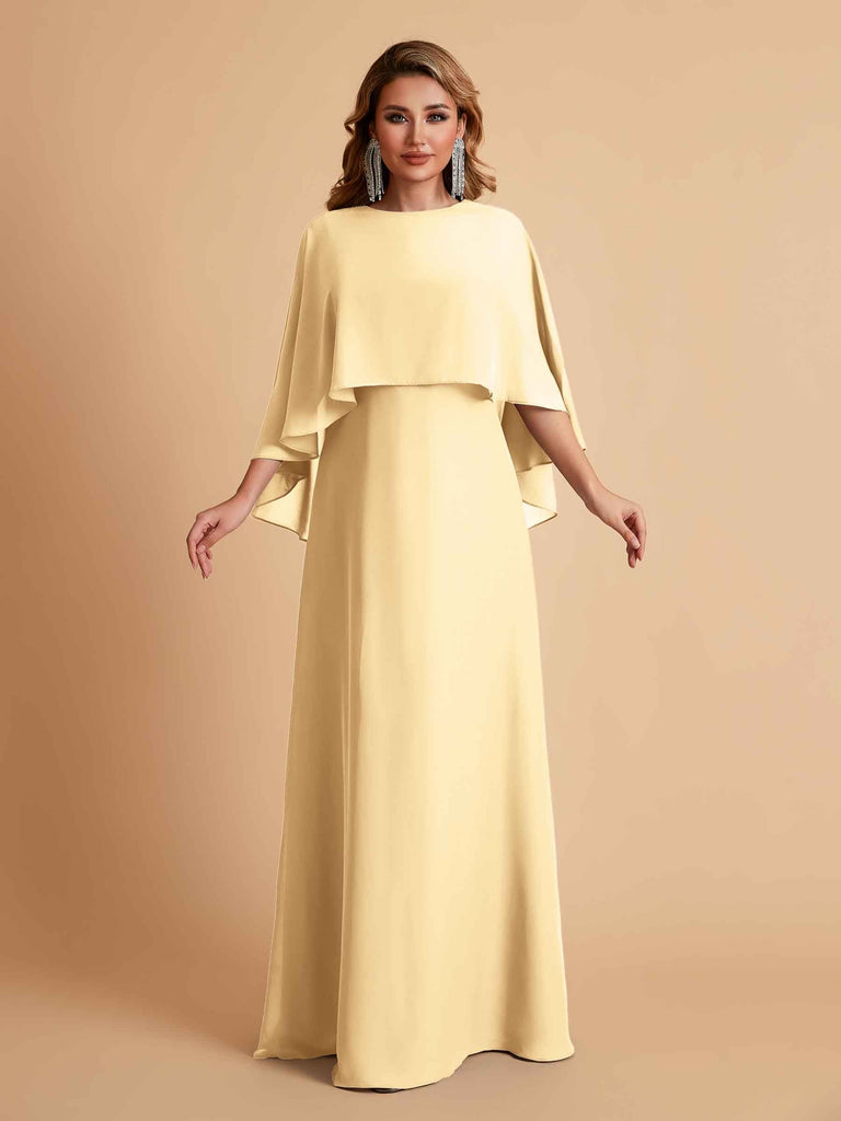 Elegant Chiffon Bat Sleeves A-line Mother of the Brides Dresses UK Online