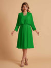 Elegant A-line Chiffon Jewel Lace Short Mother of the Brides Dresses Uk and Jacket