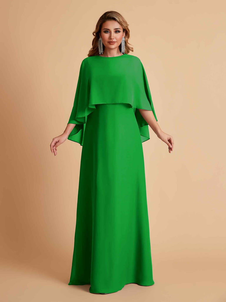Elegant Chiffon Bat Sleeves A-line Mother of the Brides Dresses UK Online