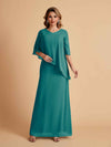 Elegant A-line Chiffon V-neck Mother of the Brides Dresses and Jacket