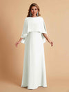 Elegant Chiffon Bat Sleeves A-line Mother of the Brides Dresses UK Online