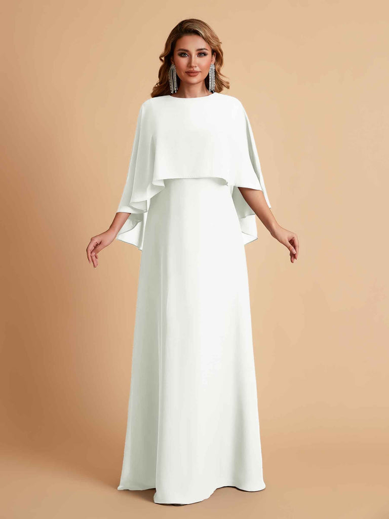 Elegant Chiffon Bat Sleeves A-line Mother of the Brides Dresses UK Online
