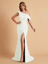 Elegant Chiffon Off The Shoulder Asymmetric Mermaid Mother of the Brides Dresses UK