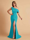 Elegant Chiffon Off The Shoulder Asymmetric Mermaid Mother of the Brides Dresses UK