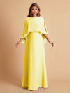 Elegant Chiffon Bat Sleeves A-line Mother of the Brides Dresses UK Online