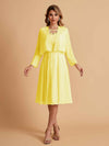 Elegant A-line Chiffon Jewel Lace Short Mother of the Brides Dresses Uk and Jacket