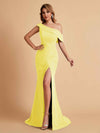 Elegant Chiffon Off The Shoulder Asymmetric Mermaid Mother of the Brides Dresses UK