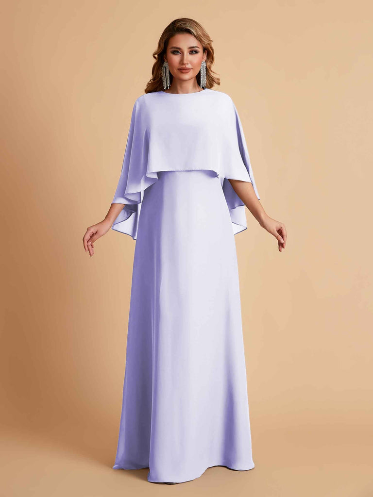 Elegant Chiffon Bat Sleeves A-line Mother of the Brides Dresses UK Online