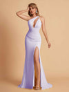 Sexy Mermaid One Shoulder Key Hole Long Bridesmaid Dresses Uk Slit