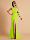 Elegant Chiffon Off The Shoulder Asymmetric Mermaid Mother of the Brides Dresses UK