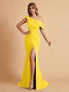 Elegant Chiffon Off The Shoulder Asymmetric Mermaid Mother of the Brides Dresses UK
