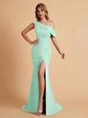 Elegant Chiffon Off The Shoulder Asymmetric Mermaid Mother of the Brides Dresses UK