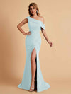 Elegant Chiffon Off The Shoulder Asymmetric Mermaid Mother of the Brides Dresses UK