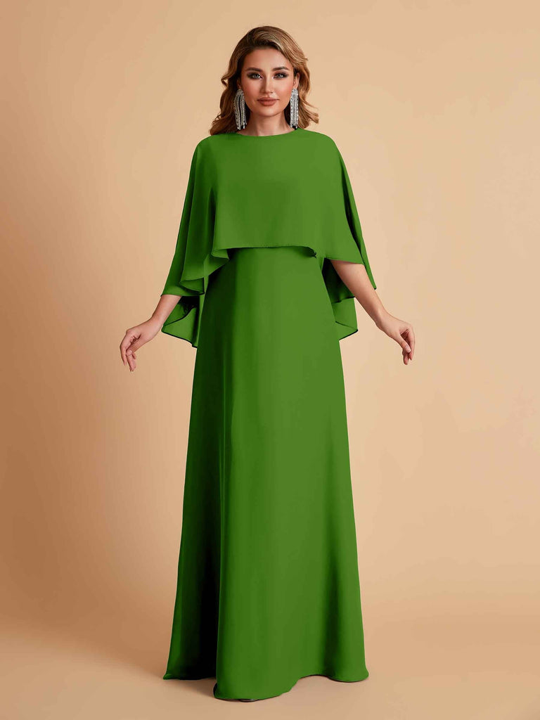 Elegant Chiffon Bat Sleeves A-line Mother of the Brides Dresses UK Online